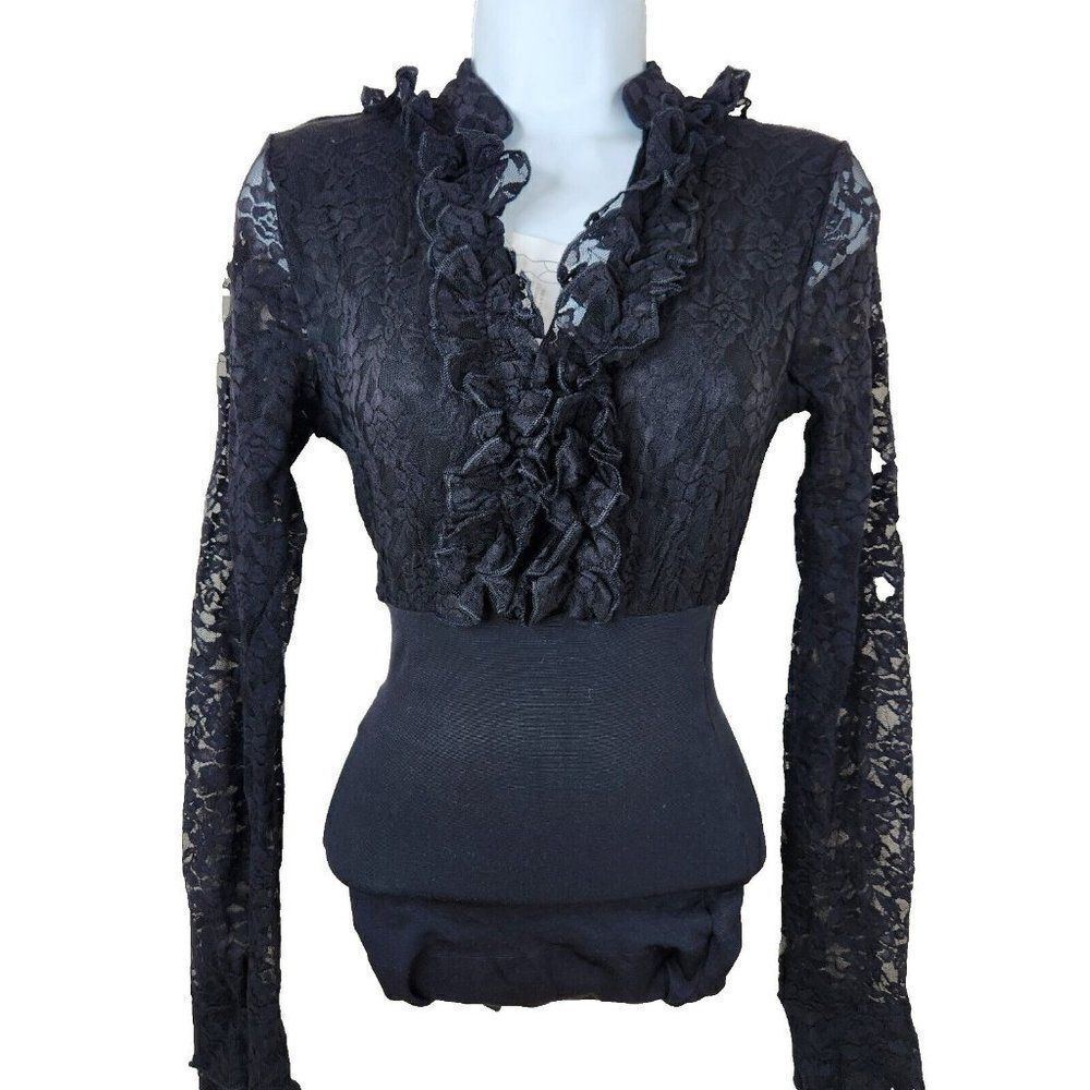 Fajate Lace Shapewear Bodysuit Tummy Control Body Suit Womens Size M